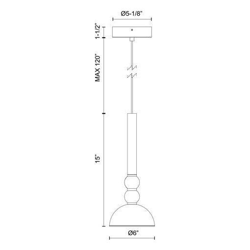 Kuzco - Rise 6" Pendant - Lights Canada