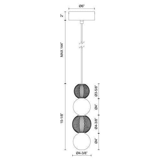 Alora - Onyx 5" Pendant - Lights Canada