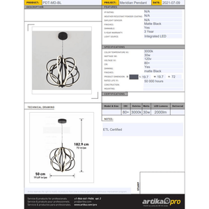 Artika - Artika Meridian Pendant - Lights Canada