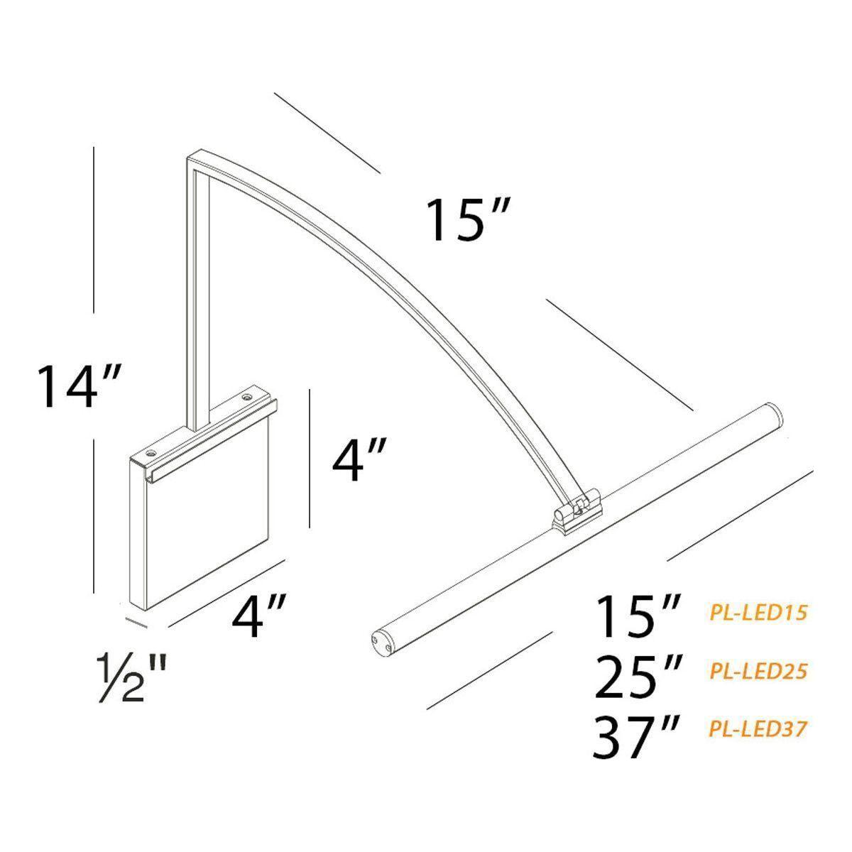 dweLED - Vibe 15" LED Picture Light - Lights Canada