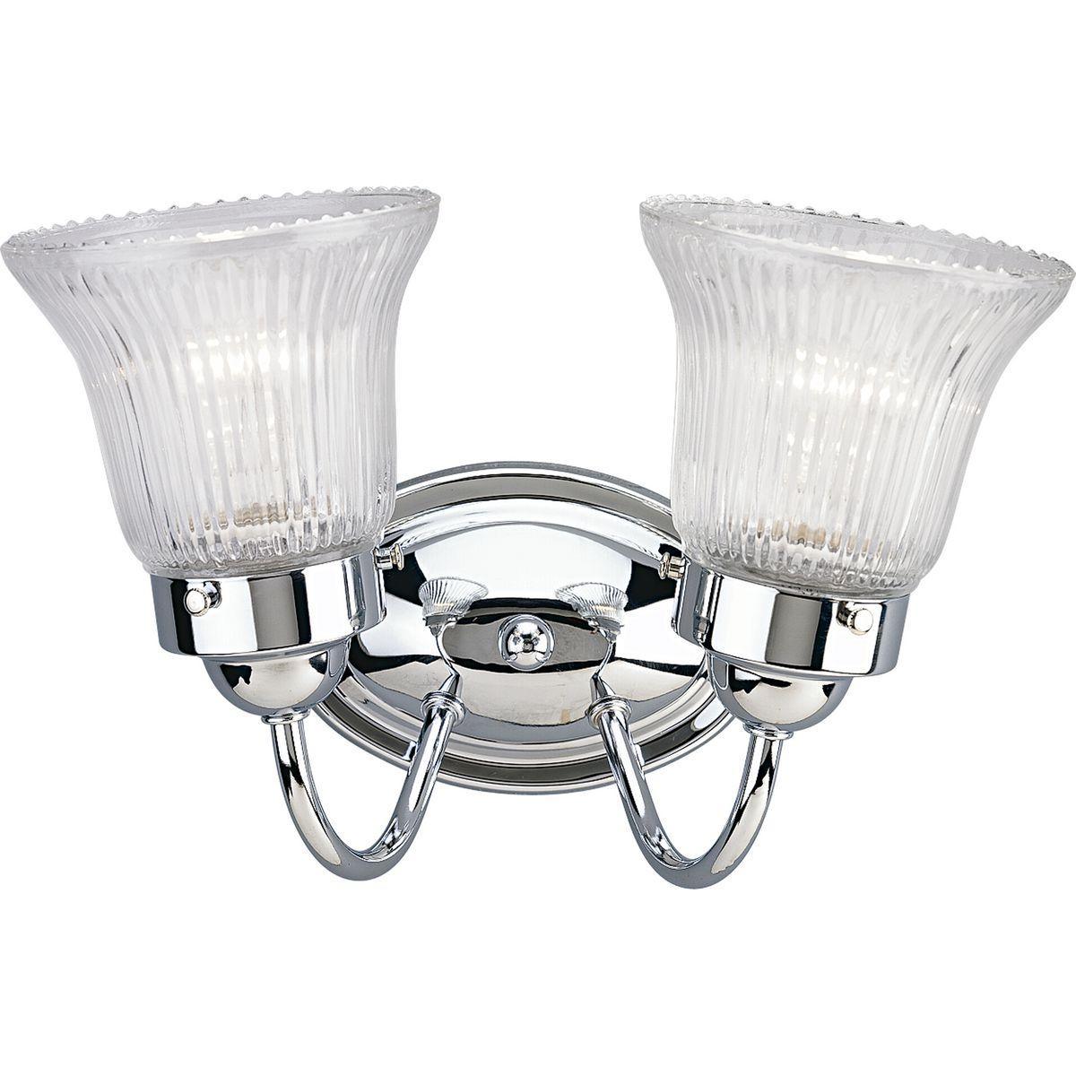 Progress Lighting - Fluted Glass Vanity Light - Lights Canada