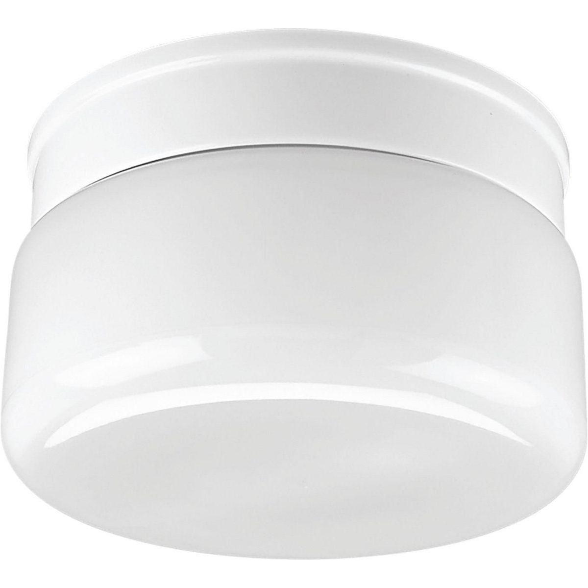 Progress Lighting - White Glass Flush Mount - Lights Canada