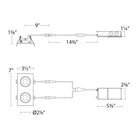 WAC Lighting - Lotos 2" LED 2-Light Square Adjustable Recessed Kit - Lights Canada