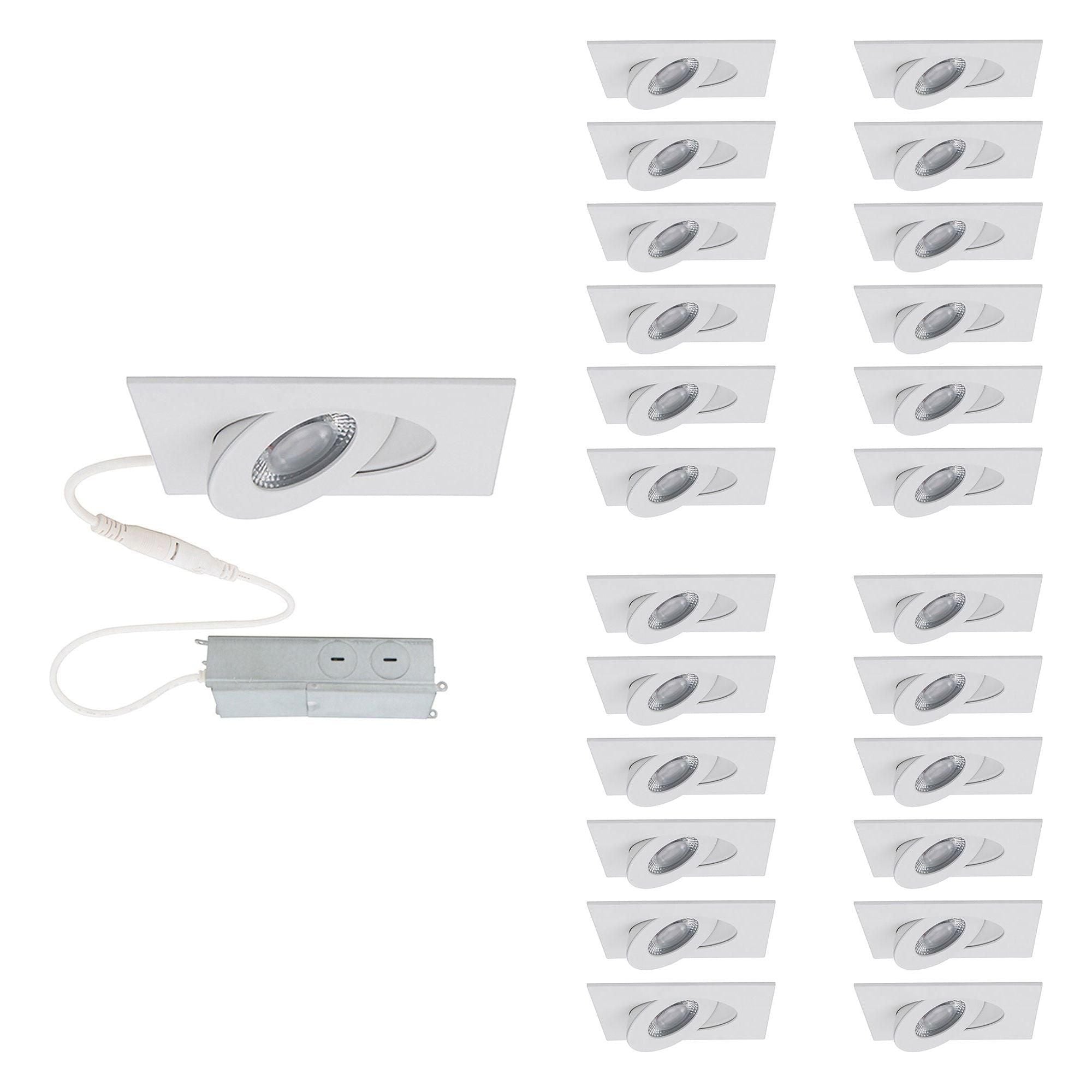 WAC Lighting - Lotos 2" LED 1-Light Square Adjustable Recessed Kit (Pack of 24) - Lights Canada