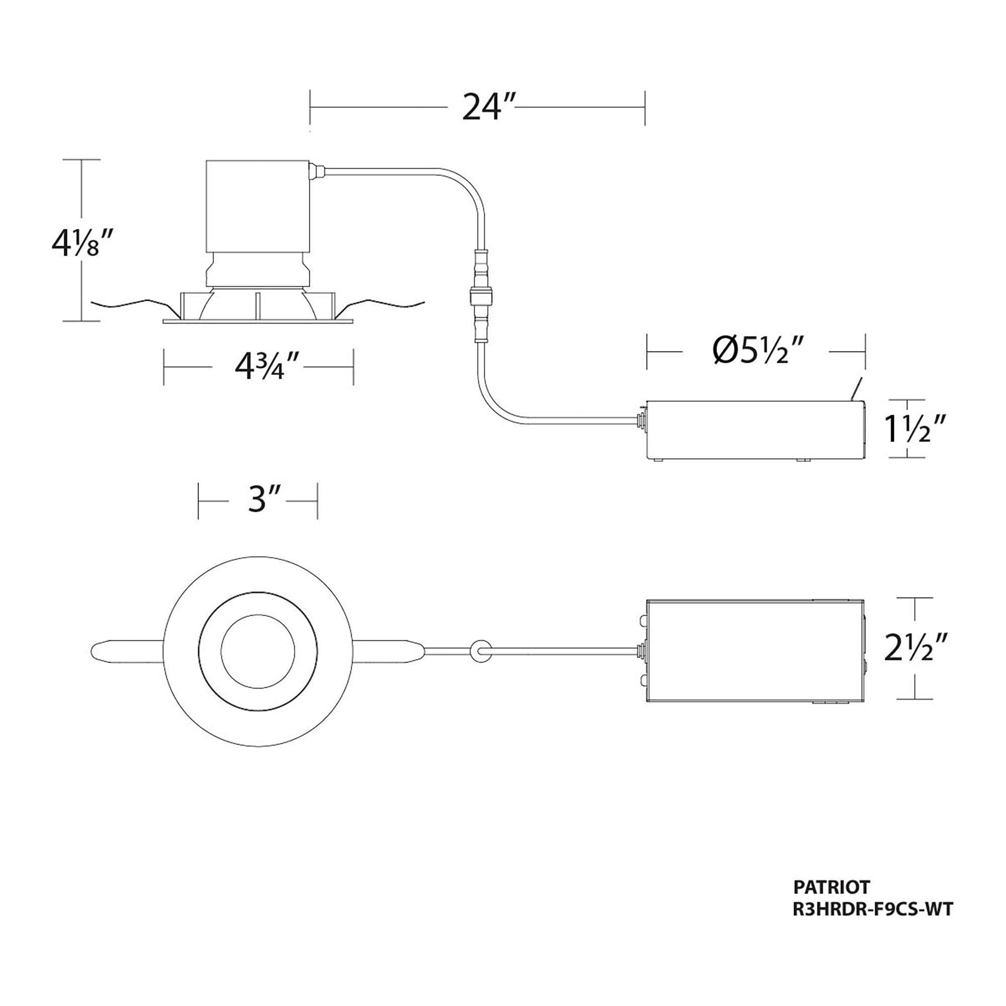 WAC Lighting - Patriot 3" LED 5-CCT Round Recessed Kit - Lights Canada