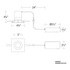 WAC Lighting - Patriot 3" LED 5-CCT Square Recessed Kit - Lights Canada