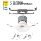 WAC Lighting - Pop-in 4" LED Round New Construction Recessed Kit 5-CCT Selectable (Pack of 2) - Lights Canada