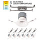 WAC Lighting - Pop-in 4" LED Round New Construction Recessed Kit 5-CCT Selectable (Pack of 6) - Lights Canada