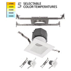 WAC Lighting - Pop-in 4" LED Square New Construction Recessed Kit 5-CCT Selectable (Pack of 2) - Lights Canada