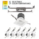 WAC Lighting - Pop-in 4" LED Square New Construction Recessed Kit 5-CCT Selectable (Pack of 6) - Lights Canada