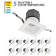 WAC Lighting - Pop-in 4" LED Square Recessed Kit 5-CCT Selectable (Pack of 12) - Lights Canada