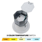WAC Lighting - Pop-in 4" LED Square Recessed Kit 5-CCT Selectable (Pack of 4) - Lights Canada