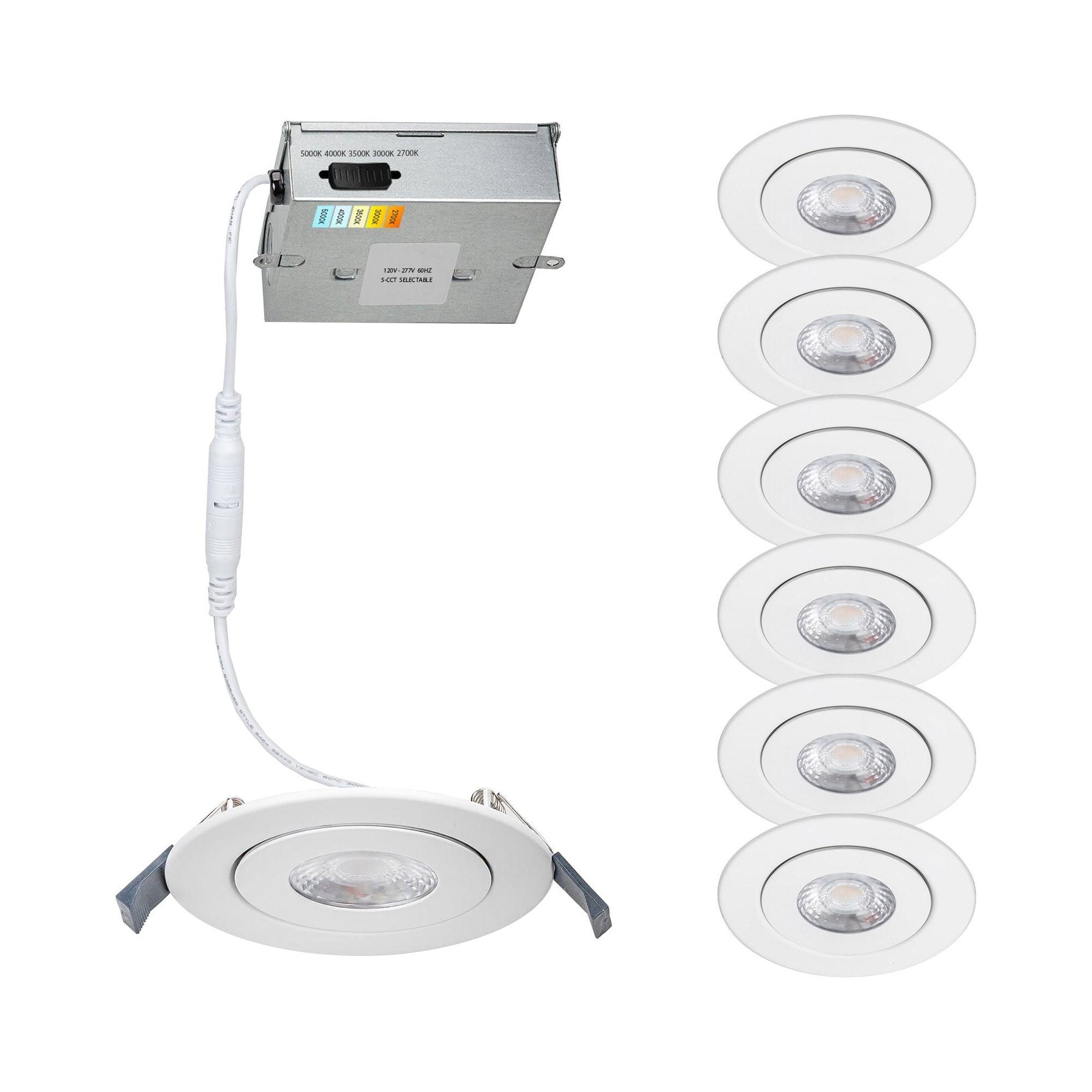 WAC Lighting - Lotos 4" LED Round Adjustable 5-CCT Selectable Recessed Kit (Pack of 6) - Lights Canada