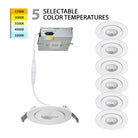 WAC Lighting - Lotos 4" LED Round Adjustable 5-CCT Selectable Recessed Kit (Pack of 6) - Lights Canada