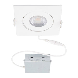 WAC Lighting - Lotos 4" LED Square Adjustable Recessed Kit - Lights Canada