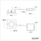 WAC Lighting - Lotos 4" LED Square Adjustable Recessed Kit - Lights Canada
