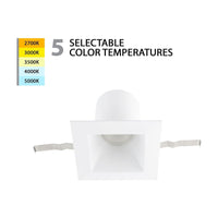 Blaze LED 6" Square Recessed Light with Remodel Housing 5-CCT