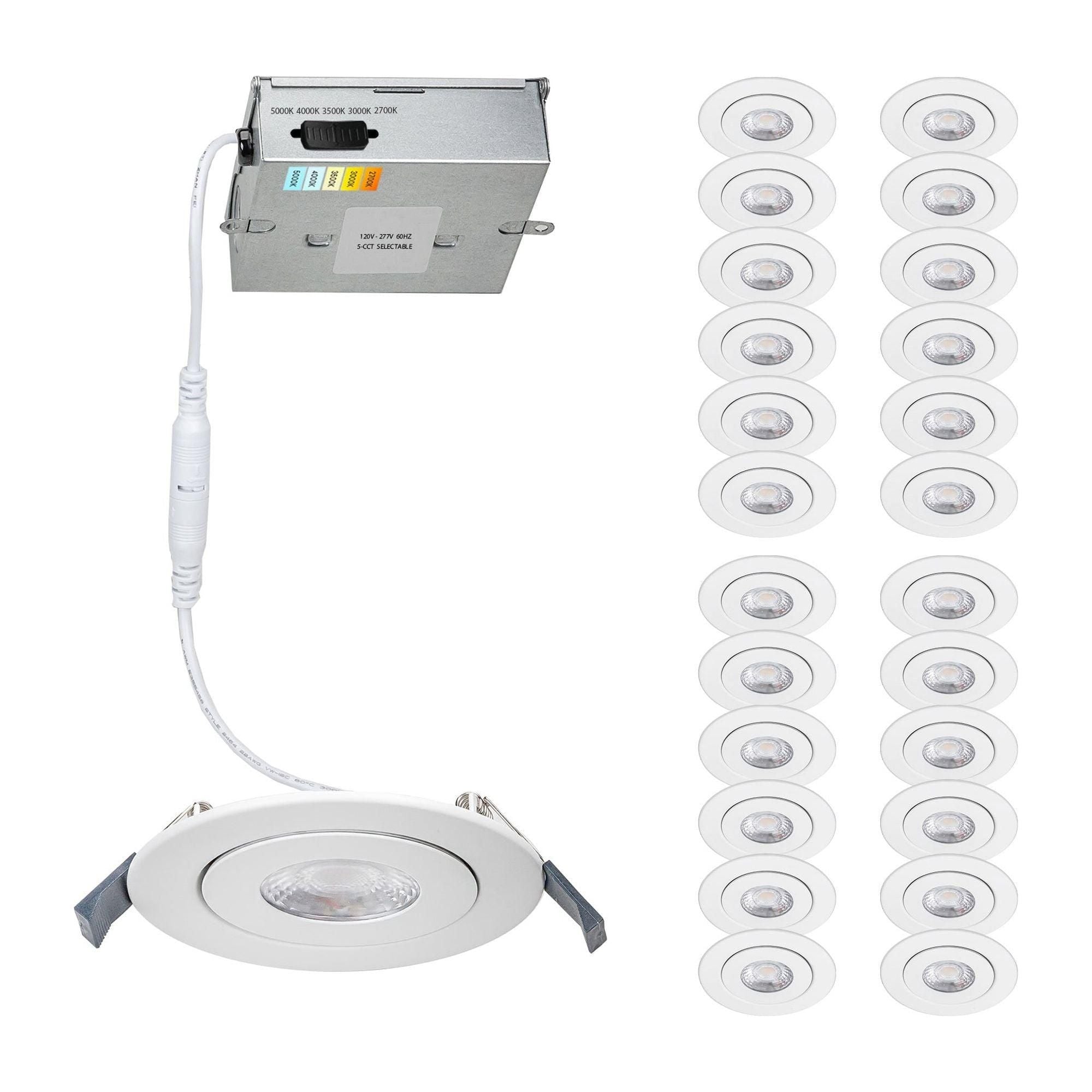 WAC Lighting - Lotos 6" LED Round Adjustable 5-CCT Selectable Recessed Kit (Pack of 24) - Lights Canada