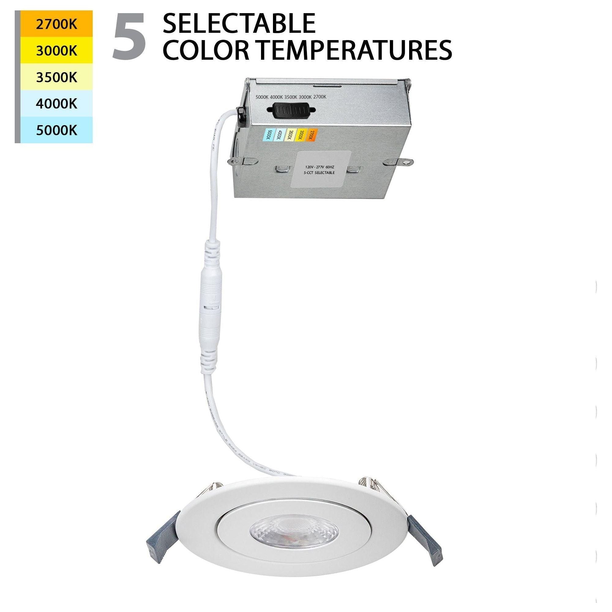 WAC Lighting - Lotos 6" LED Round Adjustable 5-CCT Selectable Recessed Kit (Pack of 24) - Lights Canada
