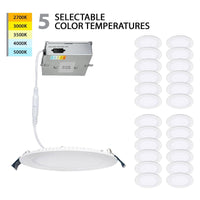 Lotos 6" LED Round 5-CCT Selectable Recessed Kit (Pack of 24)