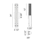 Matteo - Pelermos 24" 1-Light Wall Sconce - Lights Canada
