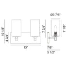 Matteo - Candela 2-Light Vanity - Lights Canada