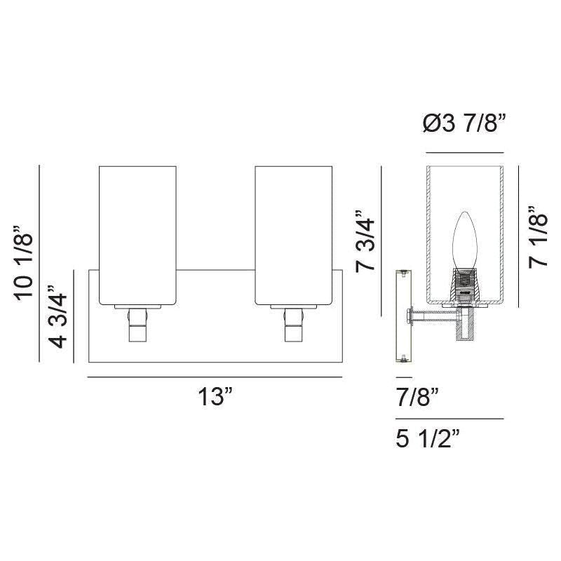 Matteo - Candela 2-Light Vanity - Lights Canada