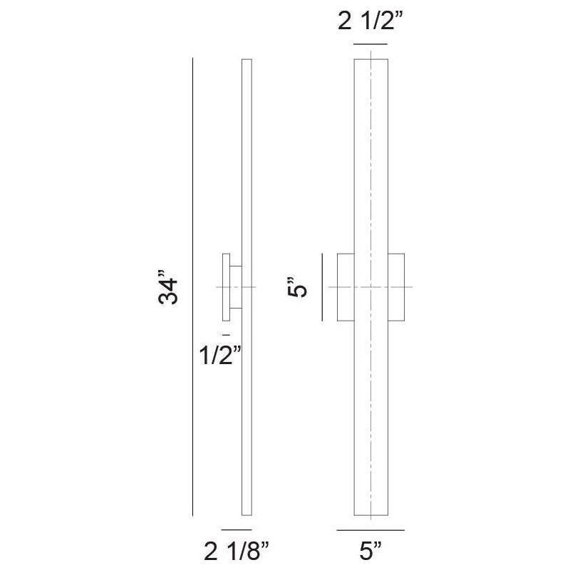 Matteo - Zayden 2-Light Tall Outdoor Wall Light - Lights Canada