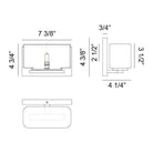Matteo - Chiclet 1-Light Wall Sconce - Lights Canada