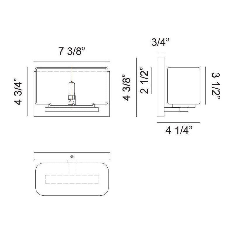 Matteo - Chiclet 1-Light Wall Sconce - Lights Canada