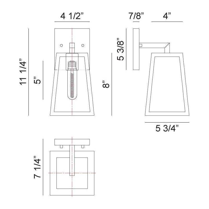 Matteo - Denzil 1-Light Small Outdoor Wall Light - Lights Canada