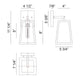 Matteo - Denzil 1-Light Small Outdoor Wall Light - Lights Canada
