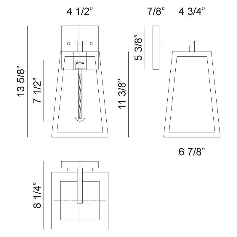 Matteo - Denzil 1-Light Large Outdoor Wall Light - Lights Canada