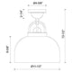 Alora Mood - Lancaster 12" Semi Flush Mount - Lights Canada