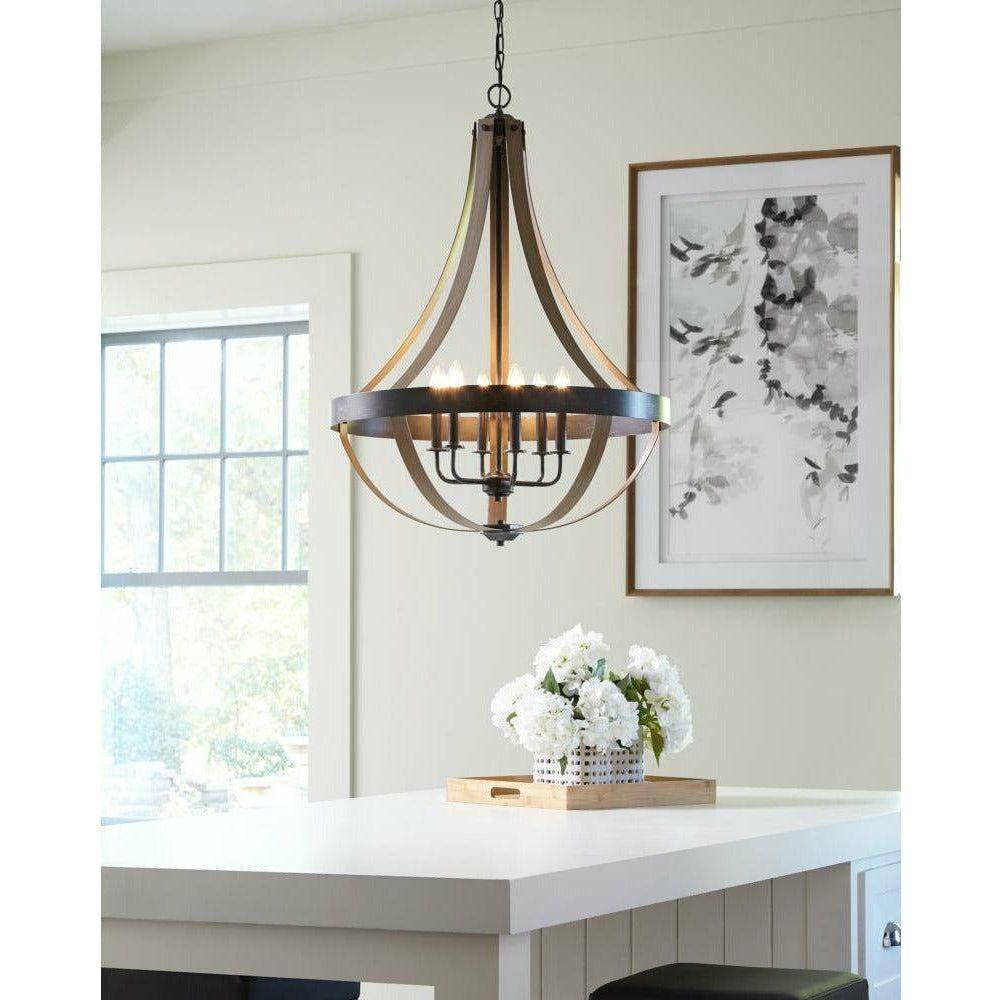 Generation Lighting - Davlin 6-Light Pendant (with Bulbs) - Lights Canada