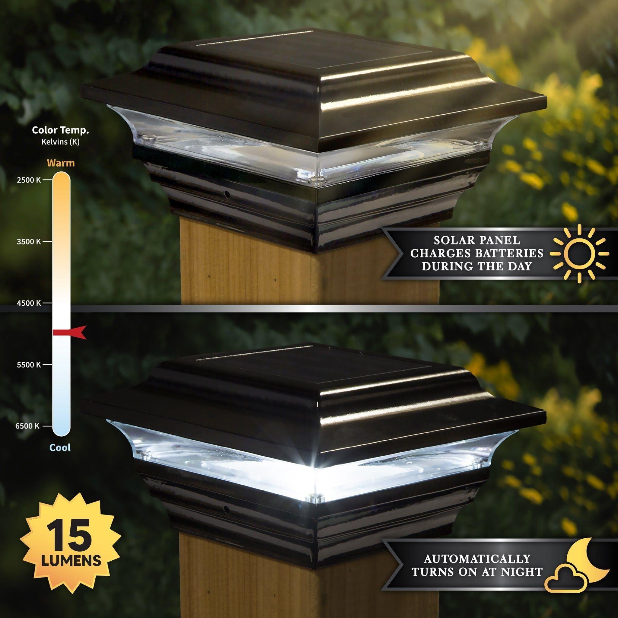 Classy Caps - 4x4 Imperial Solar Post Cap - Lights Canada