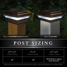 Classy Caps - 4x4 Imperial Solar Post Cap - Lights Canada