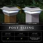 Classy Caps - 4x4 Imperial Solar Post Cap - Lights Canada