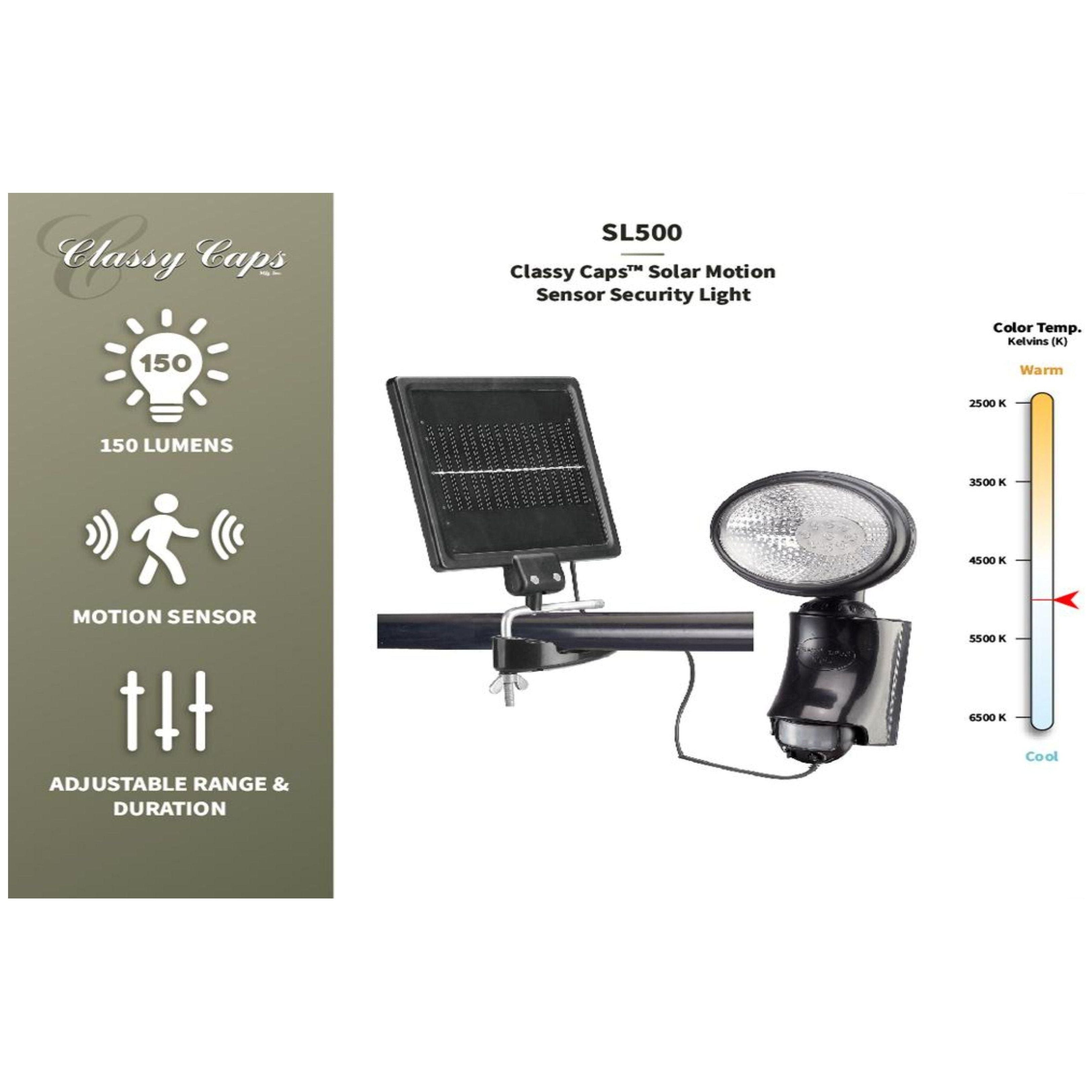 Classy Caps - Solar Motion Sensor Security Light - Lights Canada