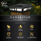 Classy Caps - 6x6 Cambridge Solar Post Cap - Lights Canada