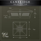 Classy Caps - 6x6 Cambridge Solar Post Cap - Lights Canada