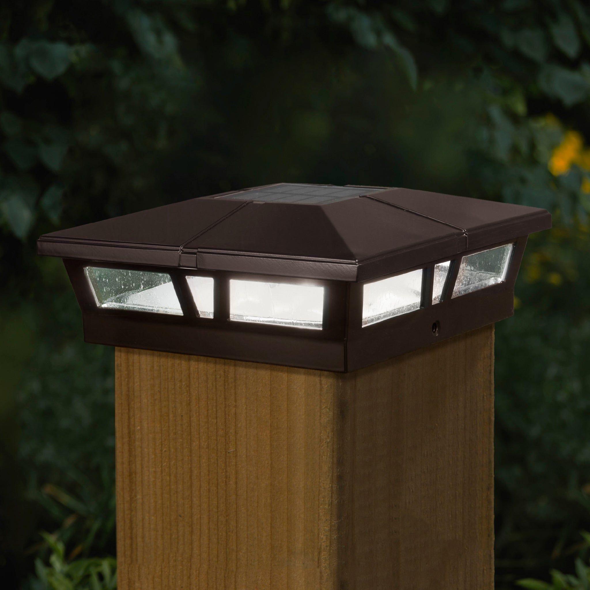 Classy Caps - 6x6 Cambridge Solar Post Cap - Lights Canada