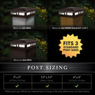 Classy Caps - 6x6 Cambridge Solar Post Cap - Lights Canada