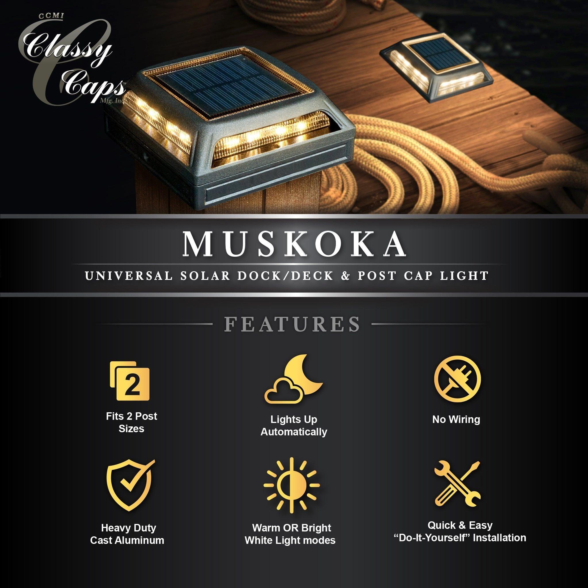 Muskoka Solar Post/Path/Dock Light – Lights Canada