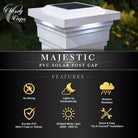 Classy Caps - 5x5 Majestic Solar Post Cap - Lights Canada