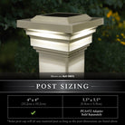 Classy Caps - 4x4 Regal Solar Post Cap - Lights Canada