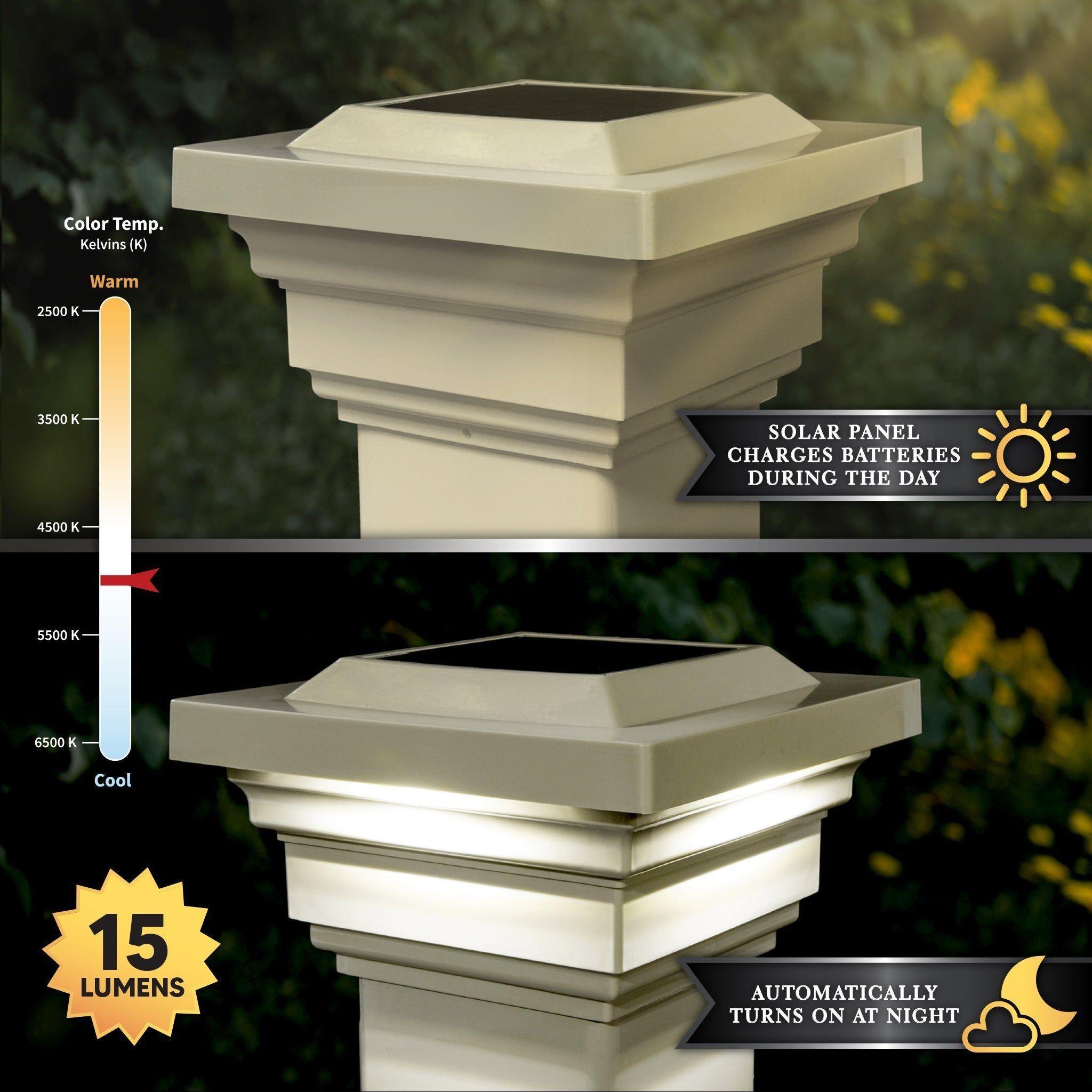 Classy Caps - 4x4 Regal Solar Post Cap - Lights Canada