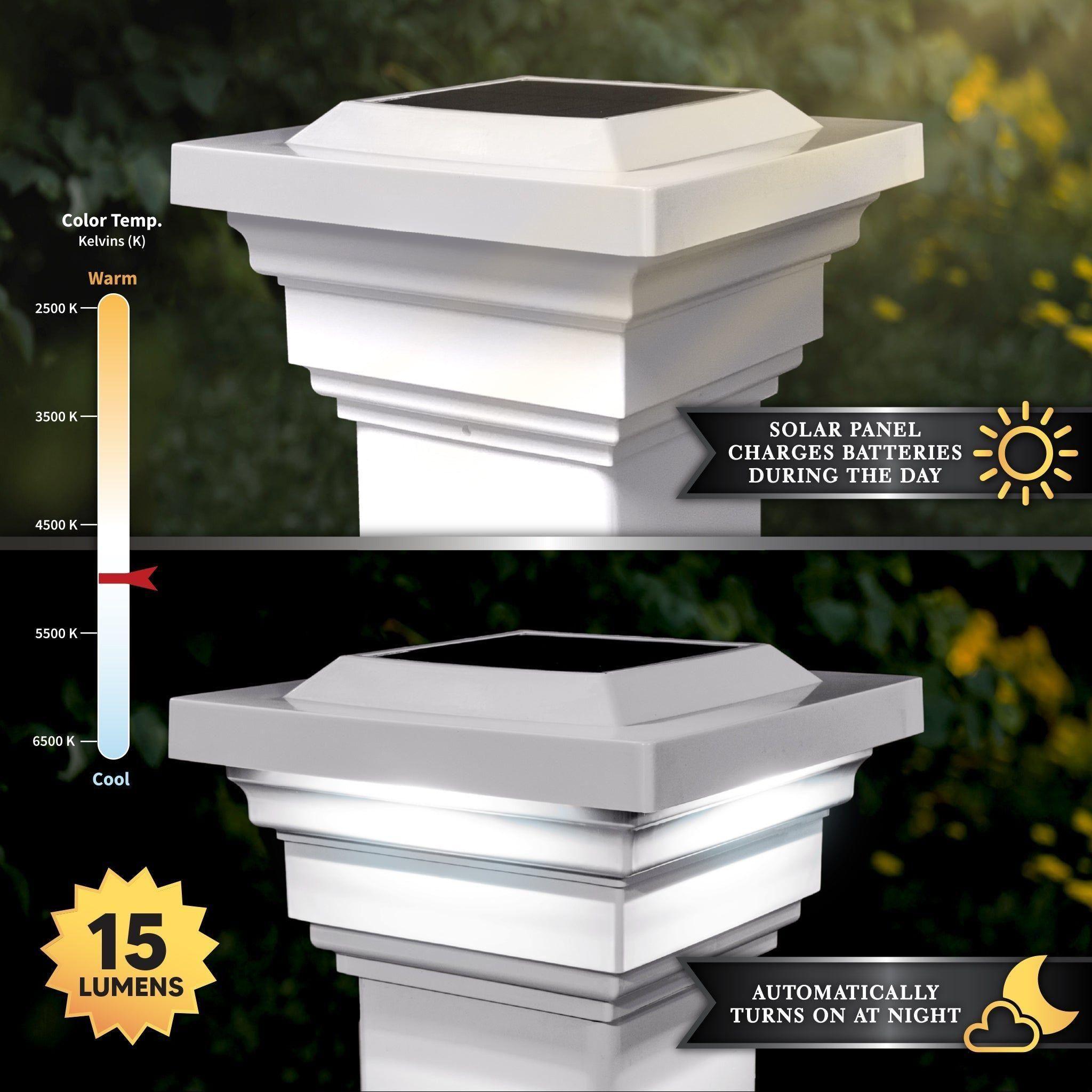 Classy Caps - 4x4 Regal Solar Post Cap - Lights Canada