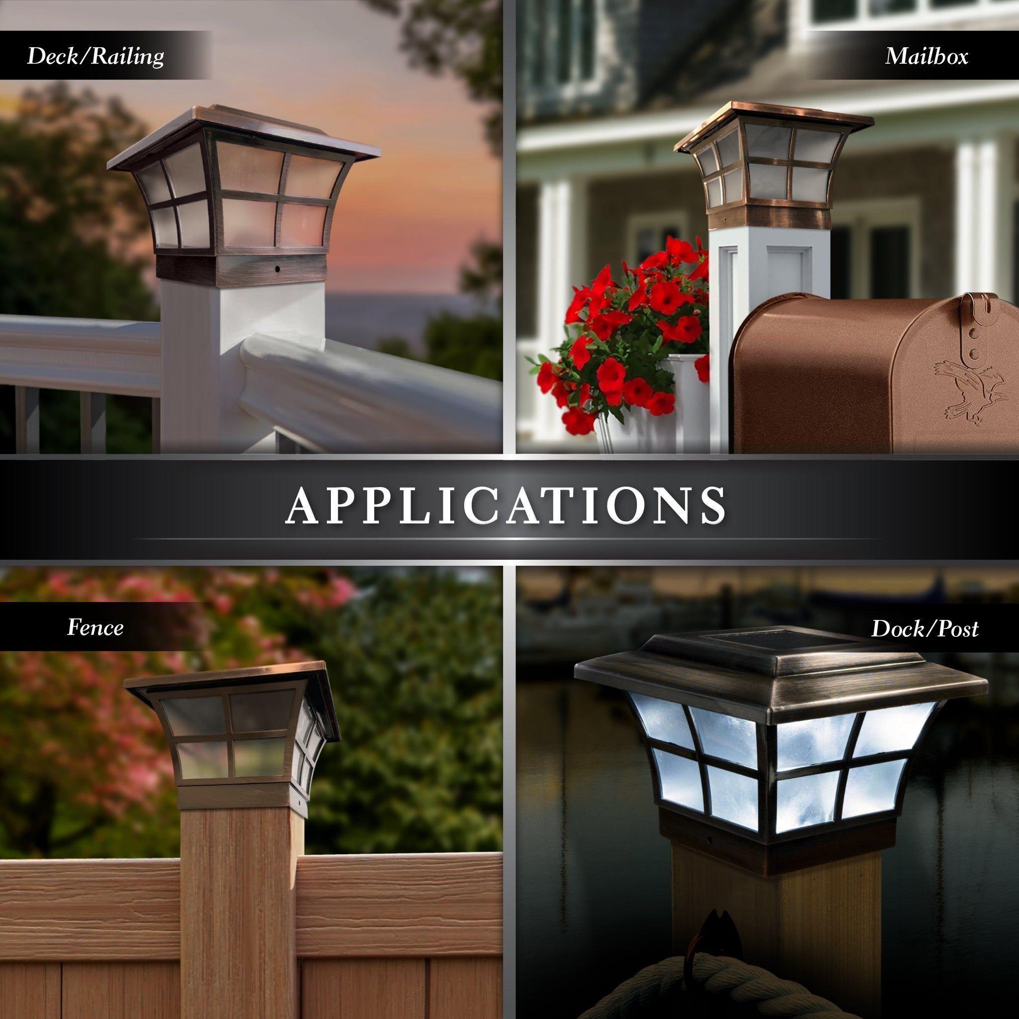 Classy Caps - 4x4 Prestige Solar Post Cap - Lights Canada