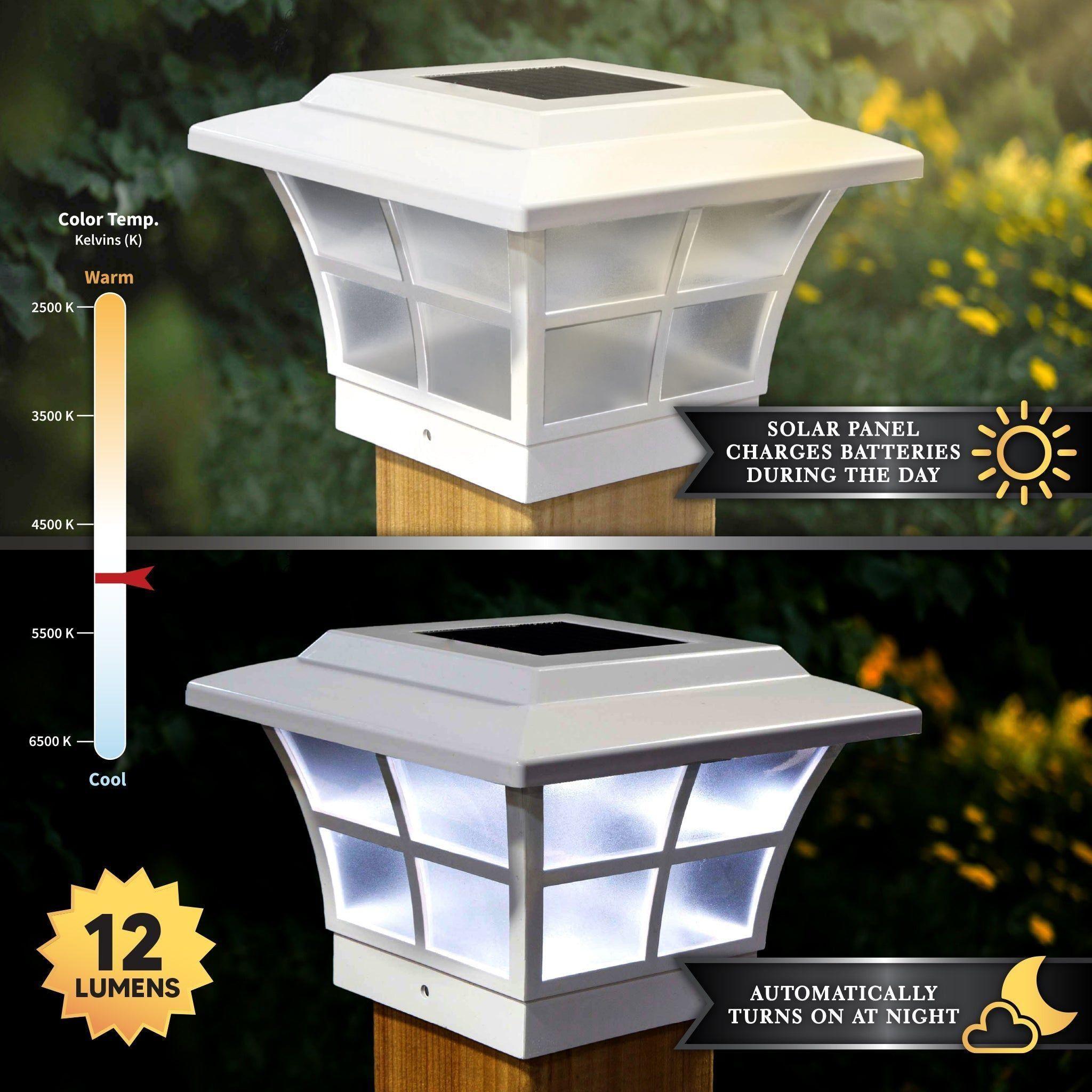 Classy Caps - 4x4 Prestige Solar Post Cap - Lights Canada